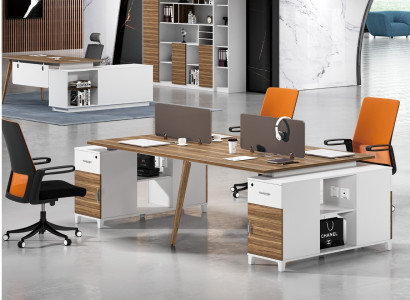 Office Table Furniture Furnishings Equipment Call Center 4 Workstations